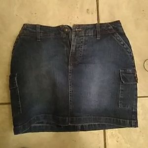 Jean skirt with shorts inside attatched